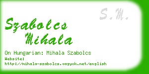 szabolcs mihala business card